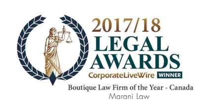 Marani Law Winner of Boutique Law Firm of the Year Canada 2017 2018